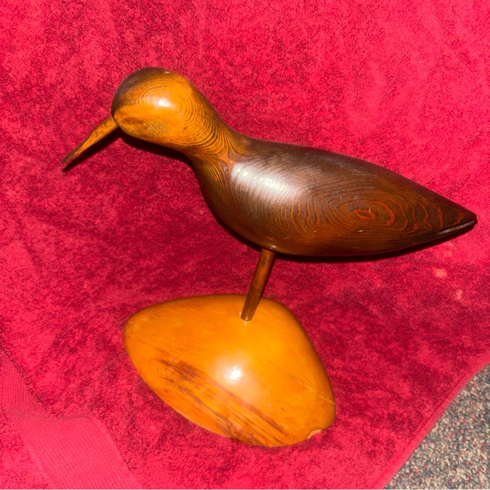 BRIEMLE Handcrafted Wooden Shorebird Rare Vintage  Sculpture